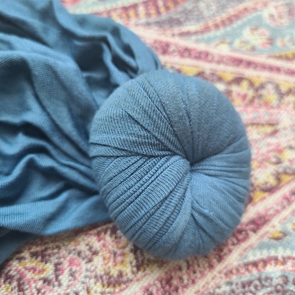 Top Knot Baby Head Wrap Turban - M - Turkish Blue - Picture 5 of 10